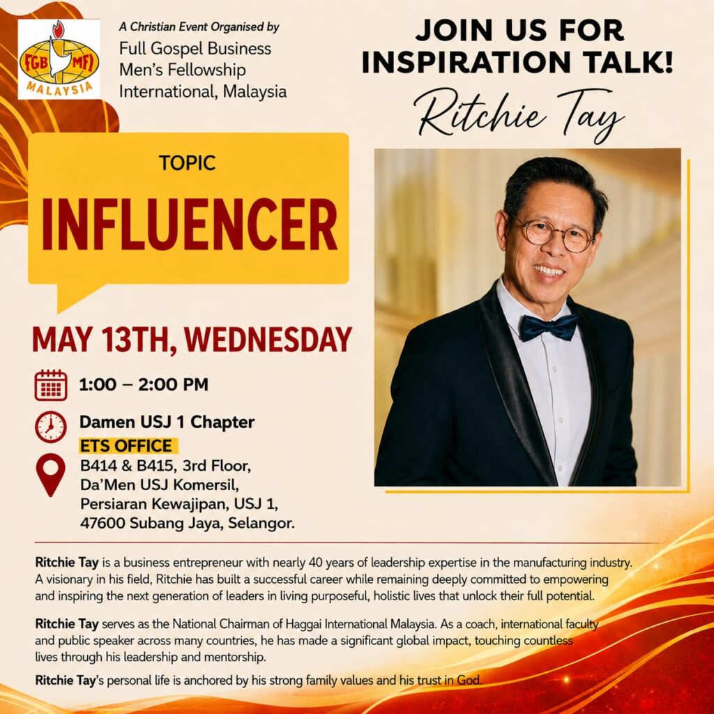 Influencer talk with Ritchie Tay, Damen USJ 1 Chapter